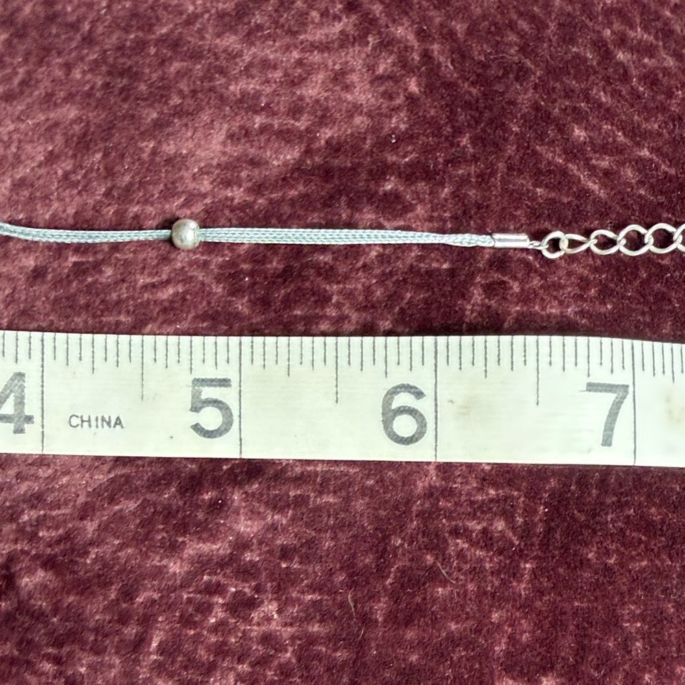 Claire's Silver Tone Beaded Cord Bracelet - Picture 6 of 8